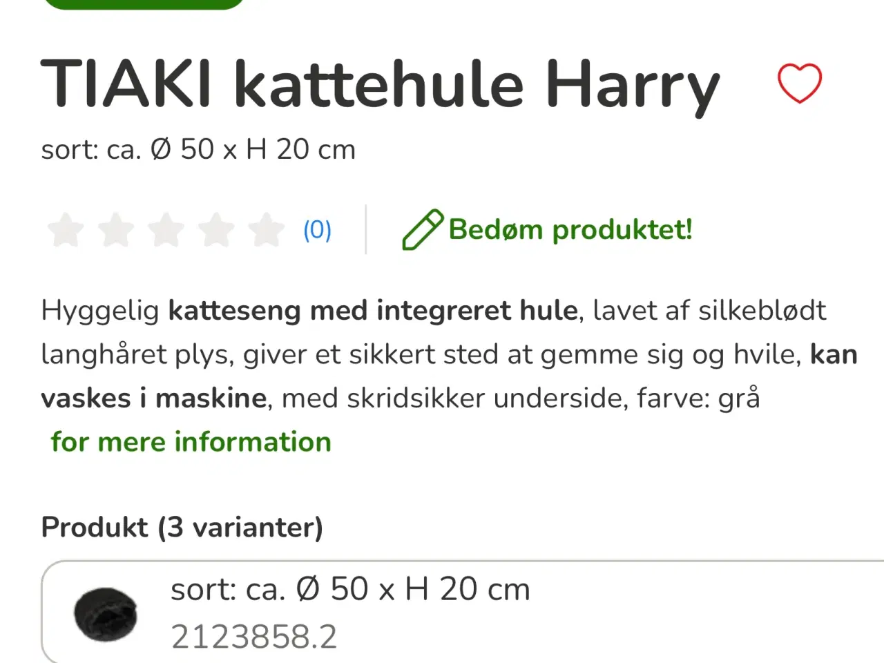 Billede 2 - Kattehule sort plys