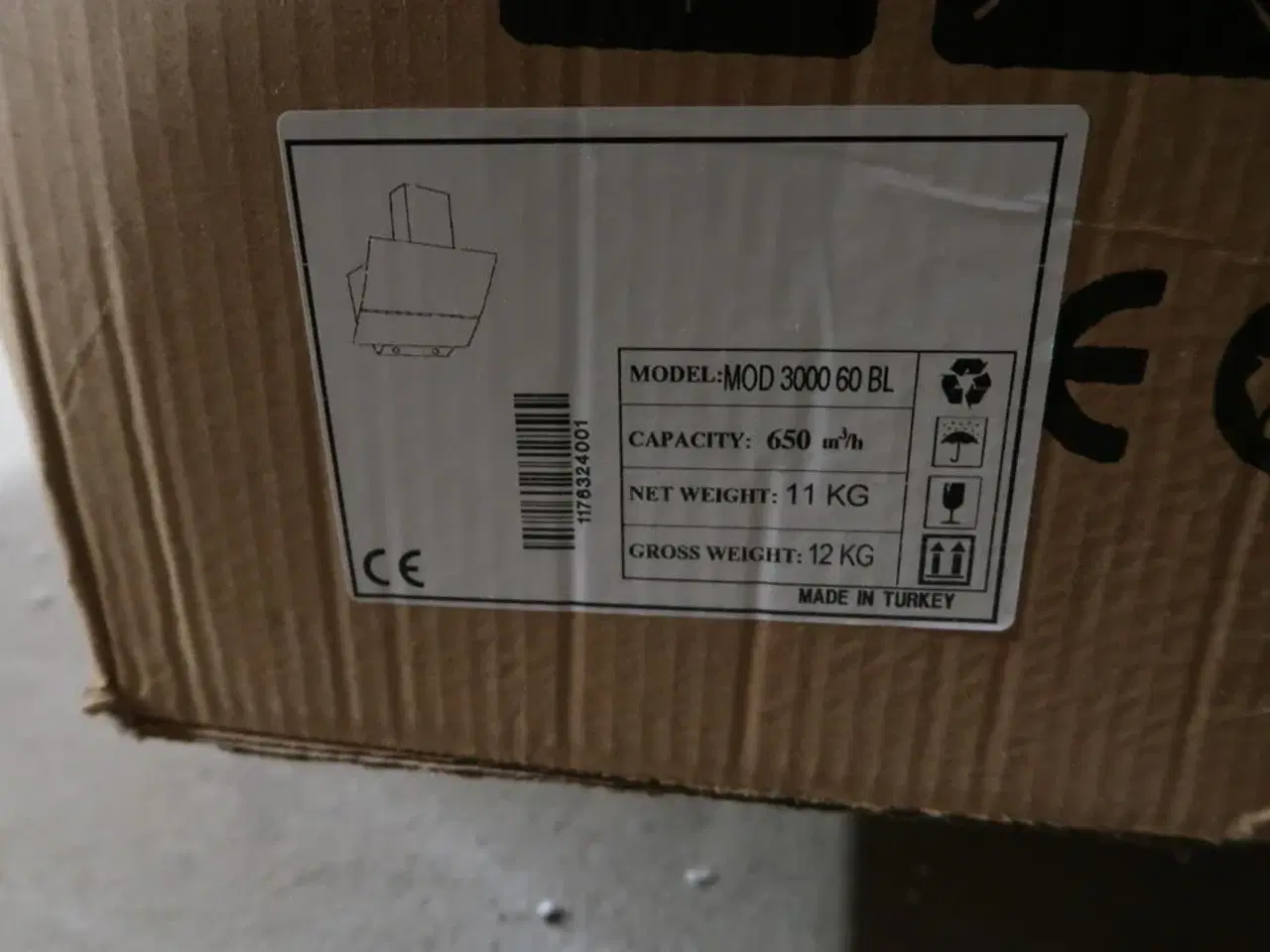 Billede 1 - Emhætte MOD 3000 60 BL