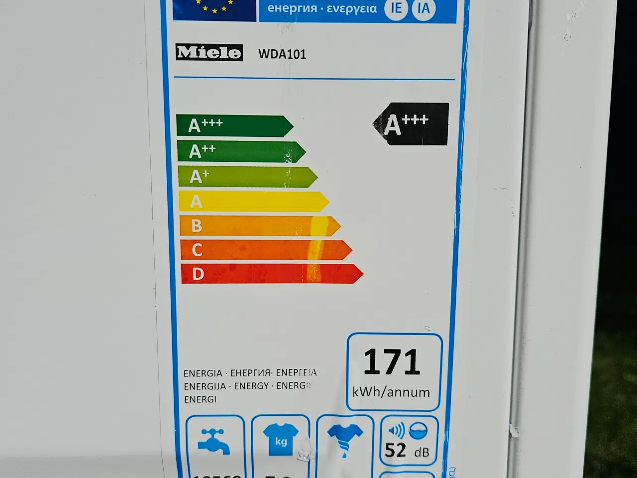 Billede 6 - Miele 7kg A+++ Vaskemaskine – God Stand