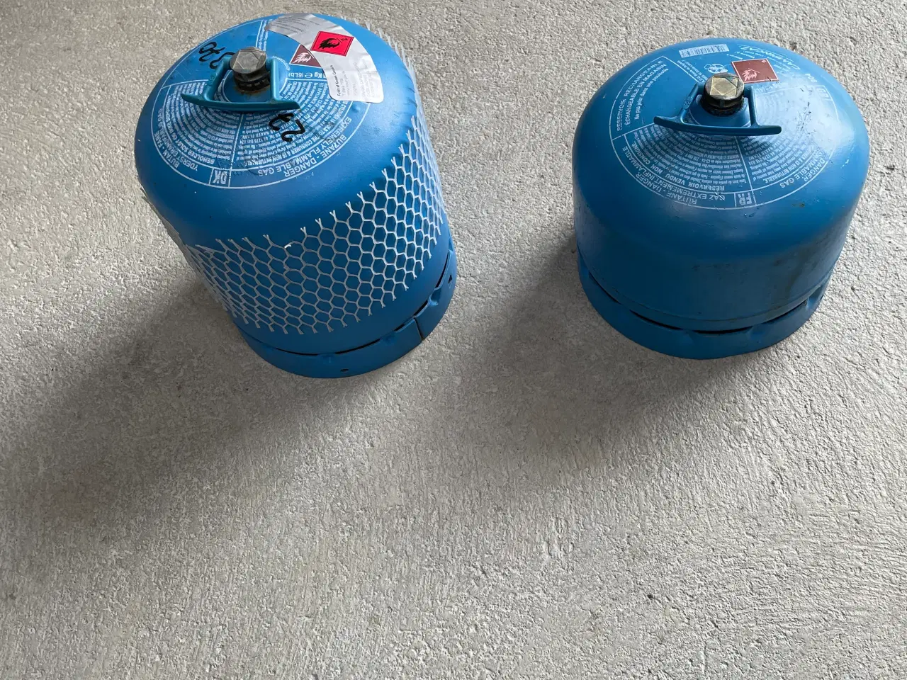Billede 1 - 2 og 3 kg blå gasflaske 