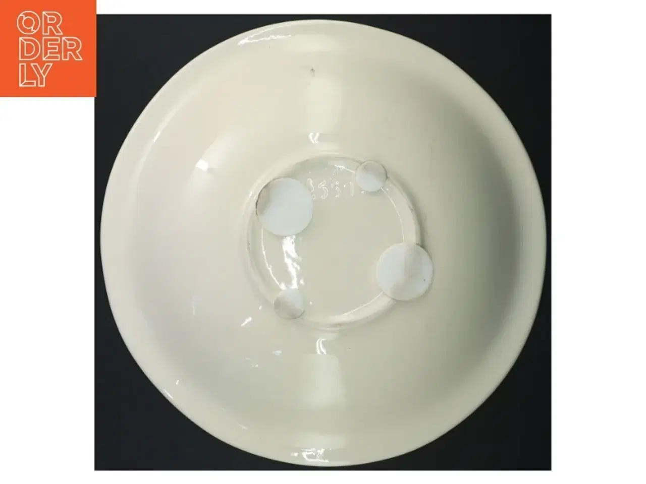 Billede 3 - Fajance fad med blomster (str. Ø 31,5 cm)