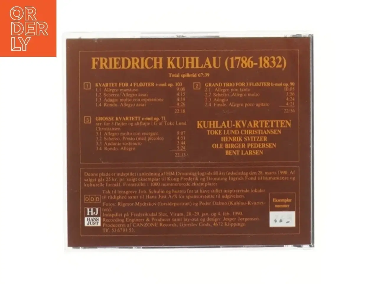 Billede 2 - CD med Friedrich Kuhlau værker fra Canzone Records