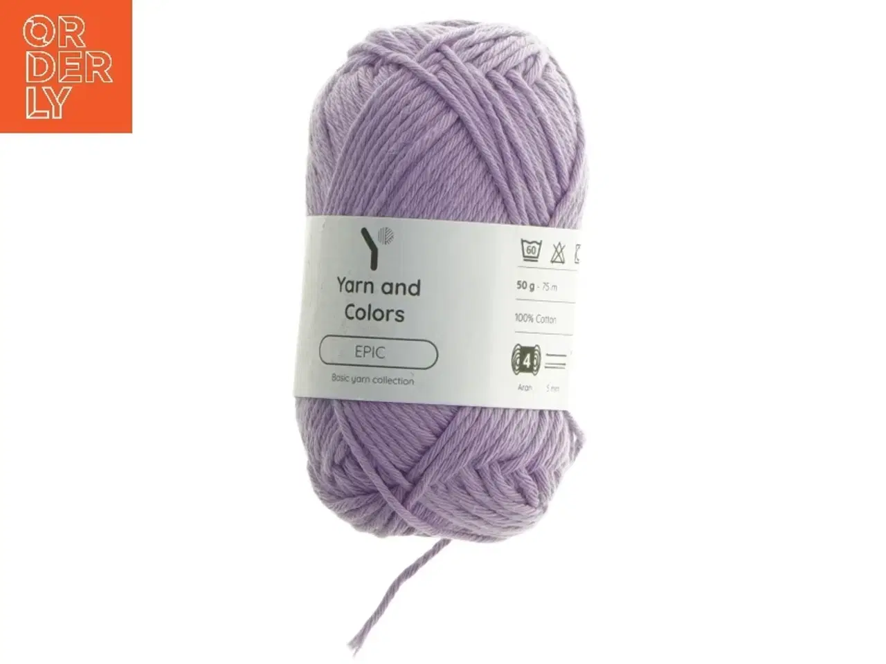 Billede 1 - Lyselilla garnnøgle fra Yarn and Colors (str.  75 m 5 mm)