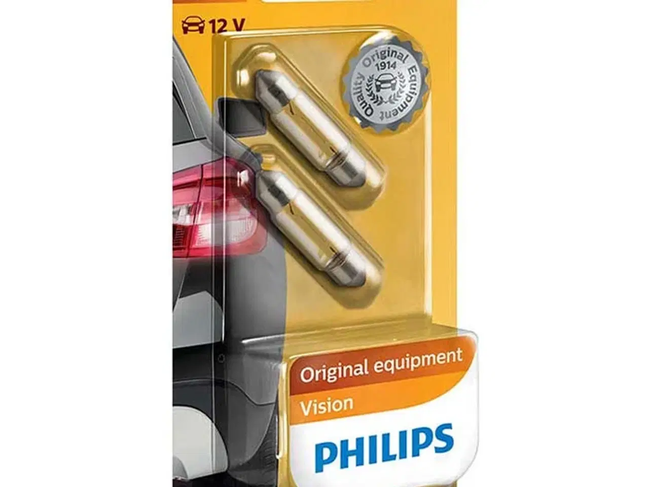 Billede 1 - Philips Vision C5W Pinol 38mm 12V - Sæt