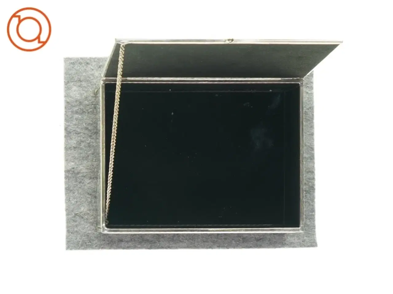 Billede 5 - Spejlæske med motiver af fjer (str. 19 x 14 x 8 cm)