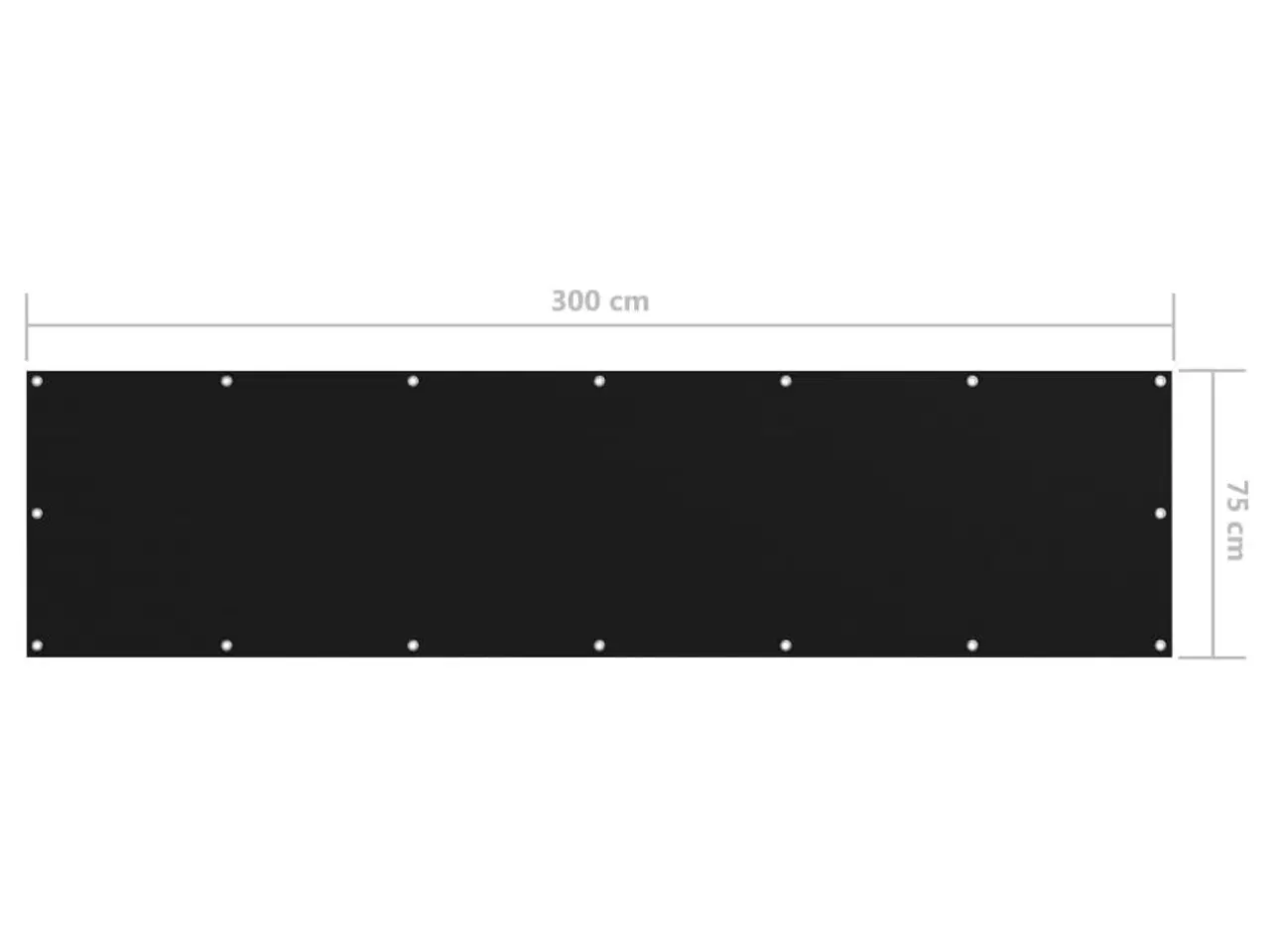Billede 5 - Altanafskærmning 75x300 cm oxfordstof sort