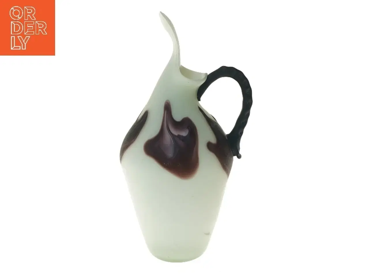 Billede 1 - Dekorativ glas vase med hank (str. 31 cm)