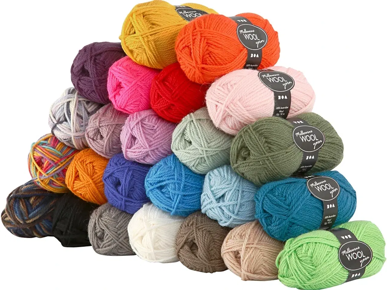 Billede 1 - Melbourne Uldgarn 100% Uld, 24x50g, 92m pr. pakke