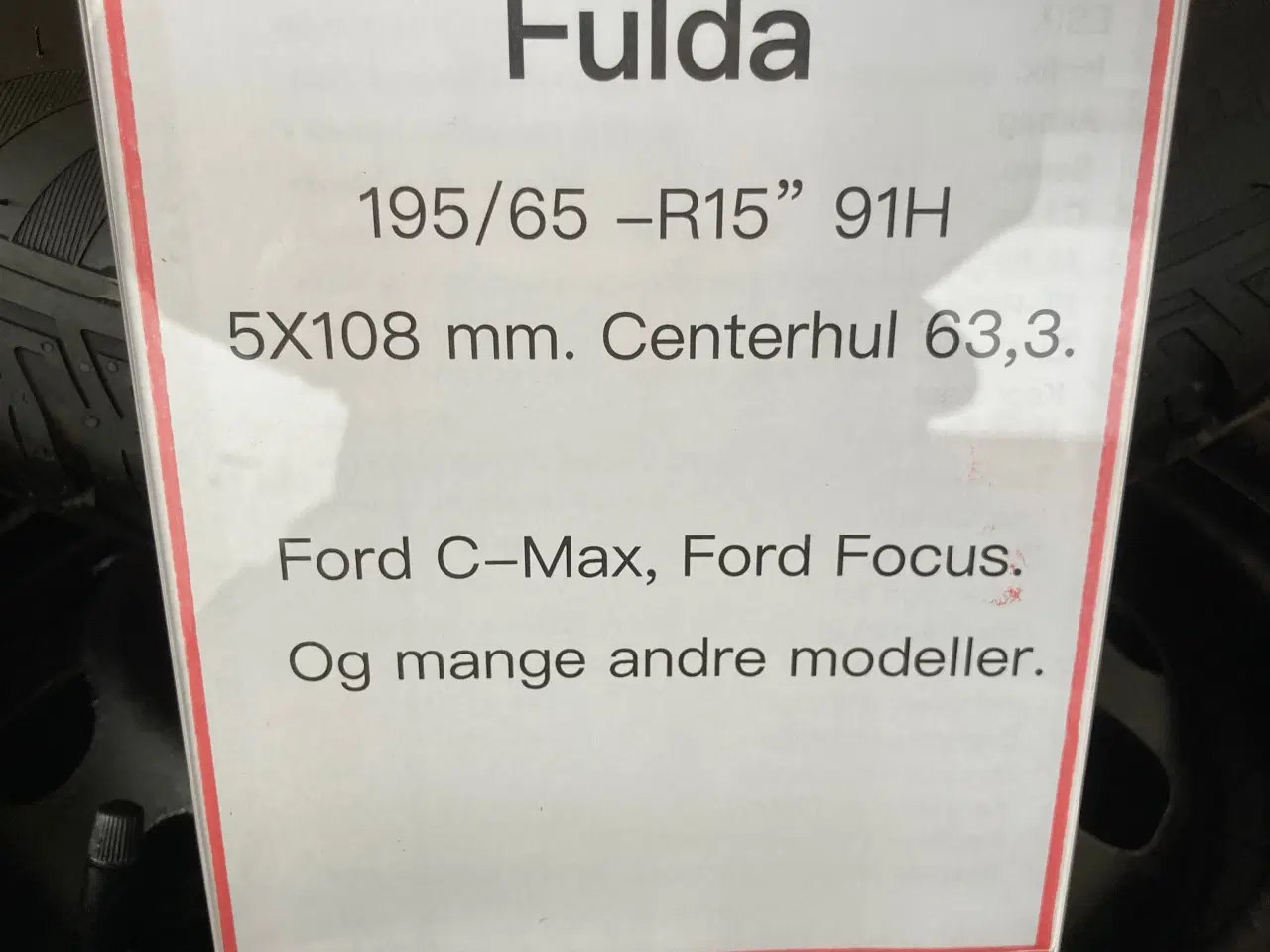 Billede 5 - VinterDæk med org ford fælge til Ford 