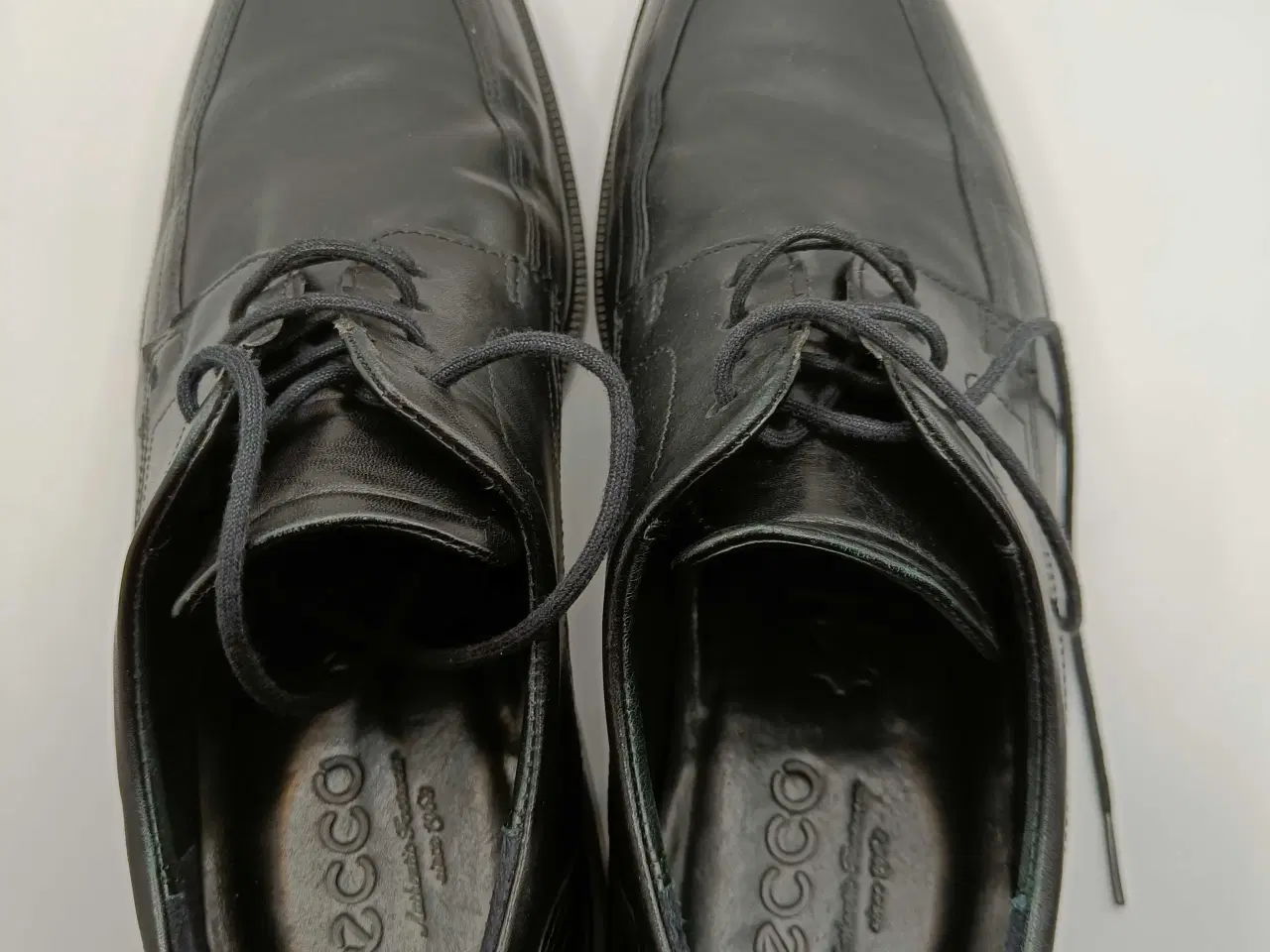 Billede 3 - Ecco sort læder sko 43str 