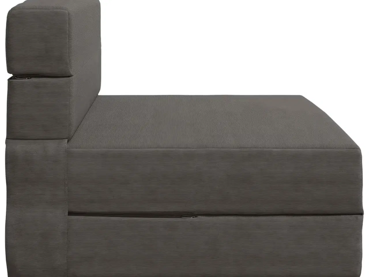 Billede 3 - Foldesofa seng Mørkegrå 190 x 70 x 15 cm Velourstof