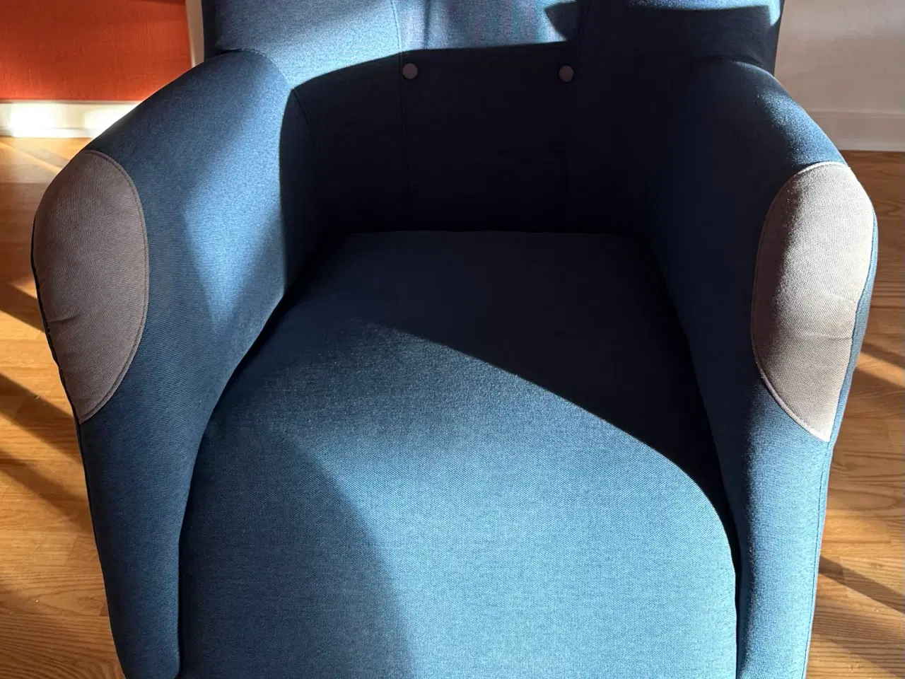 Billede 1 - Retro lænestol i blå