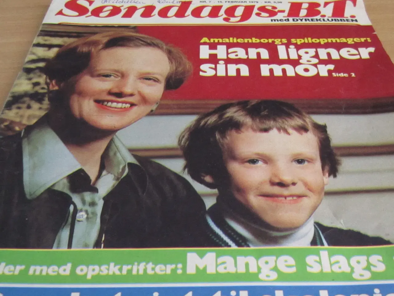 Billede 1 - Søndags- B.T. 1979. Han ligner sin mor.