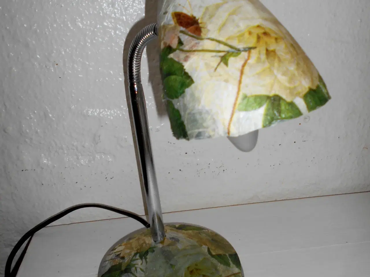 Billede 1 - Bordlampe m. decupage 34x16