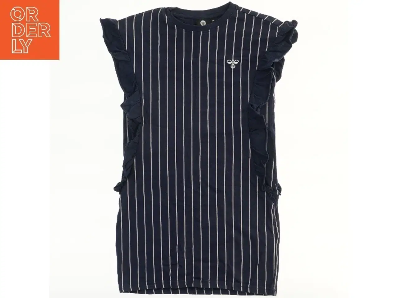 Billede 1 - Kjole med striber og flæser fra Hummel (str. 128)