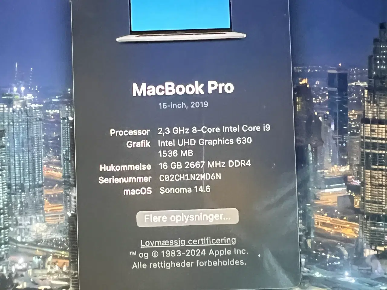 Billede 3 - MacBook pro 16 Inch