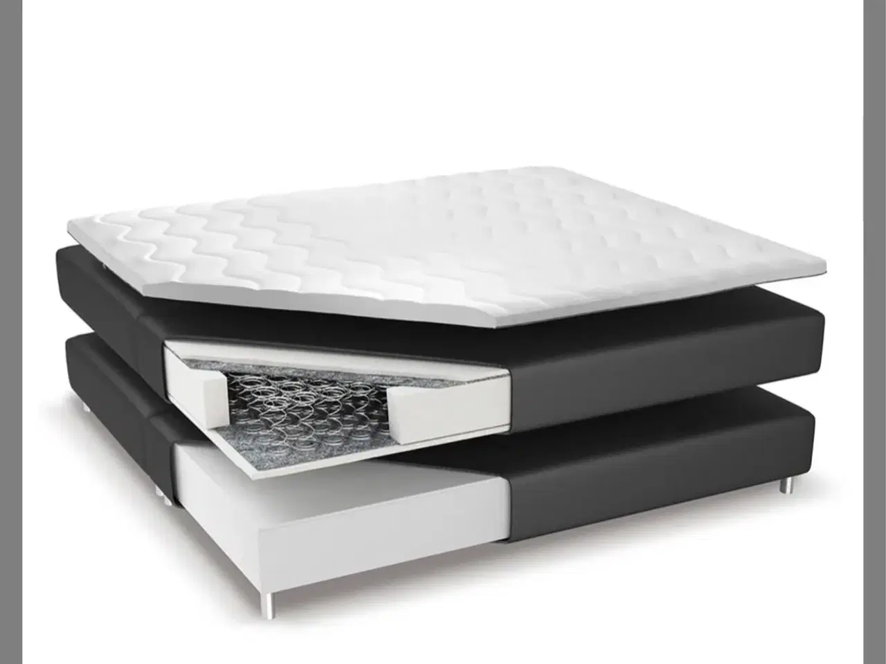 Billede 3 - Ranco Komplet Sengesæt med Opbevaring & LED – 180x