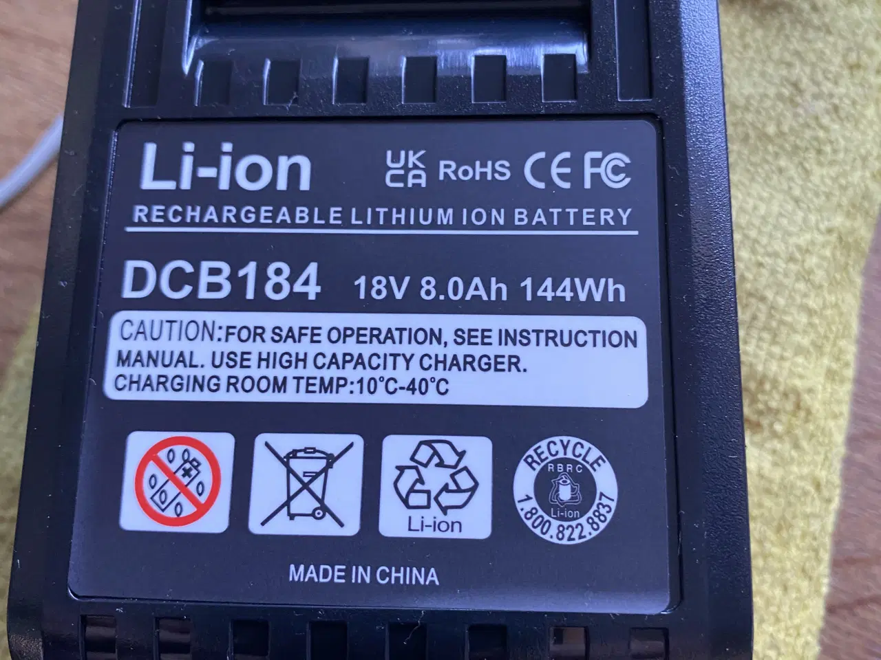 Billede 2 - 18v lithium 8ah batteri