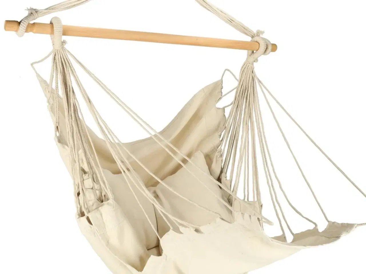 Billede 2 - Hængekøje-stol med fodstøtte – boho loungestol 130 cm, beige