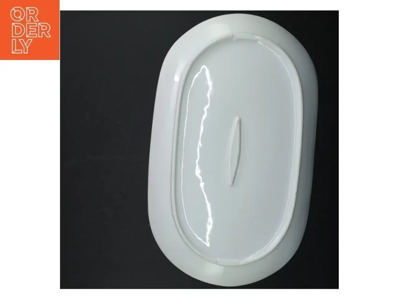 Billede 4 - Porcelænsfad med ost og vin motiv (str. 30 x 22 cm)