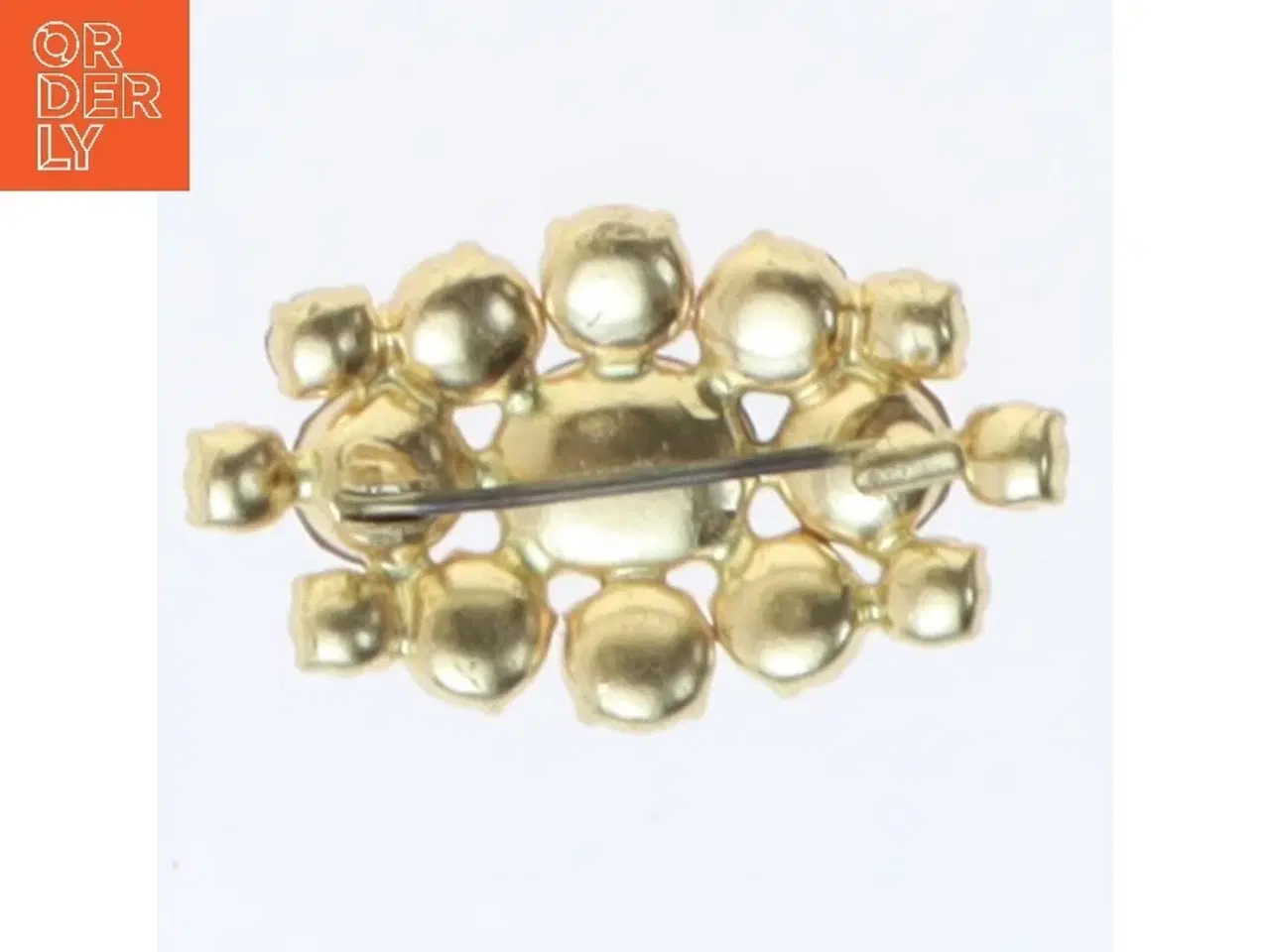 Billede 2 - Broche med farvede sten (str. 3,5 cm)