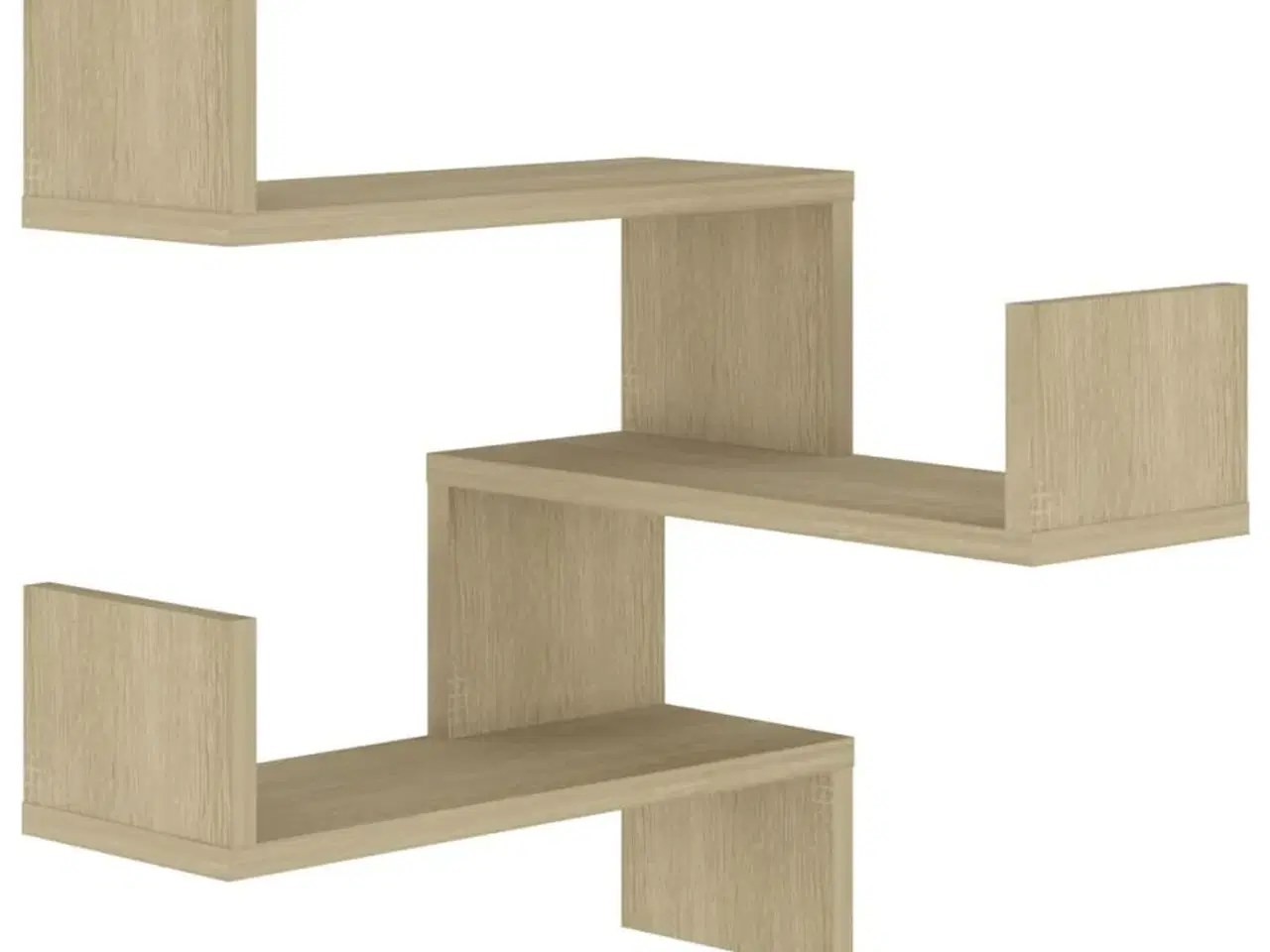 Billede 5 - Væghængte hjørnehylder 2 stk. 40x40x50 cm sonoma-eg