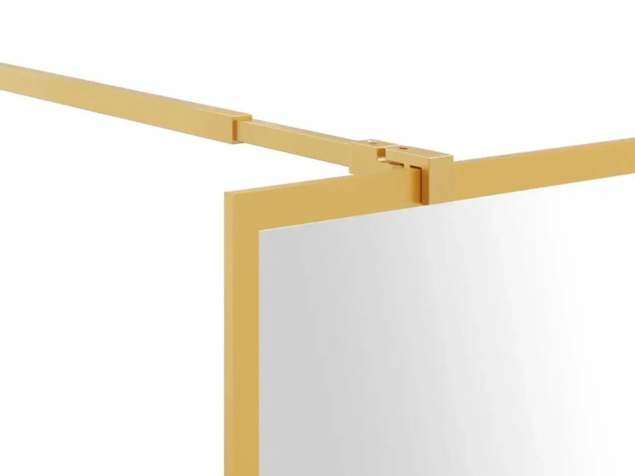Billede 6 - Brusevæg 90x195 cm klart sikkerhedsglas guldfarvet