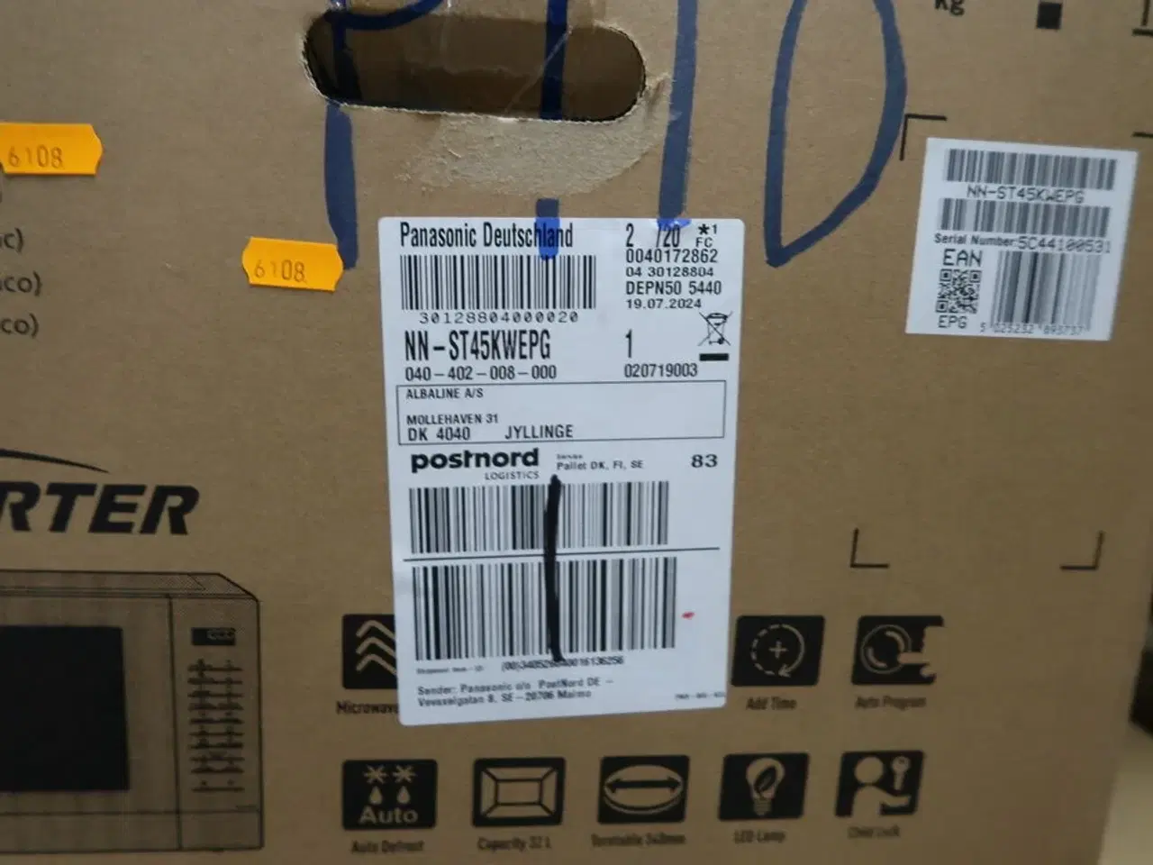 Billede 3 - Mikrobølgeovn PANASONIC NN-ST45KW