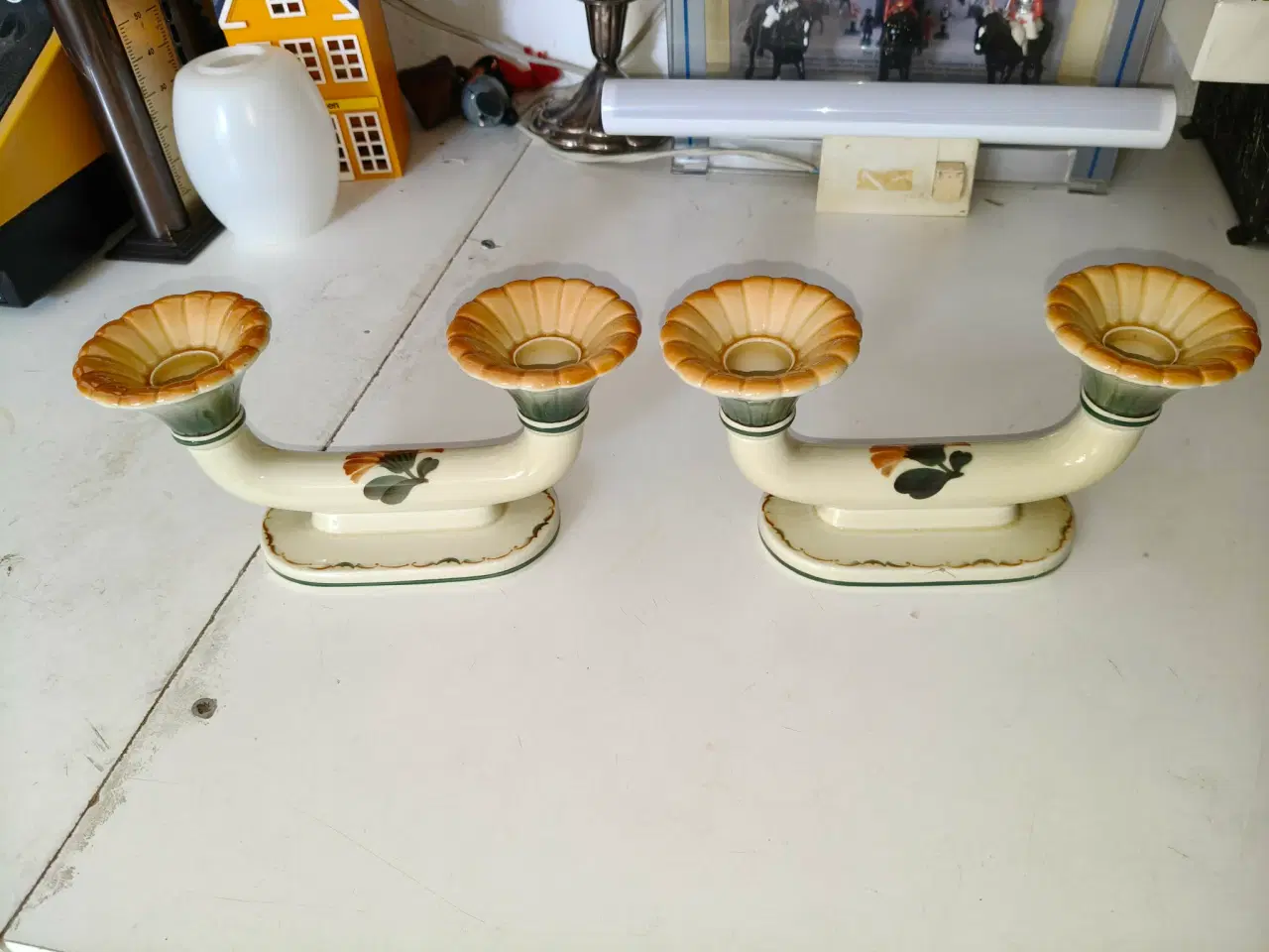 Billede 1 - 2 super flotte lysestager fra aluminia 