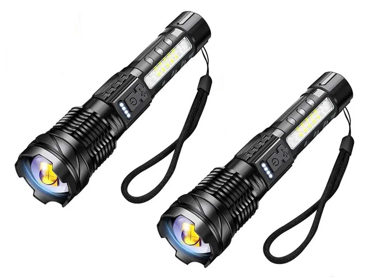 Billede 1 - 2 Stk. Kraftig lommelygte, opladelig.