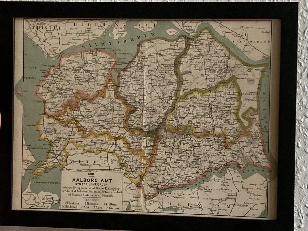 Billede 1 - Originalt landkort af Aalborg amt