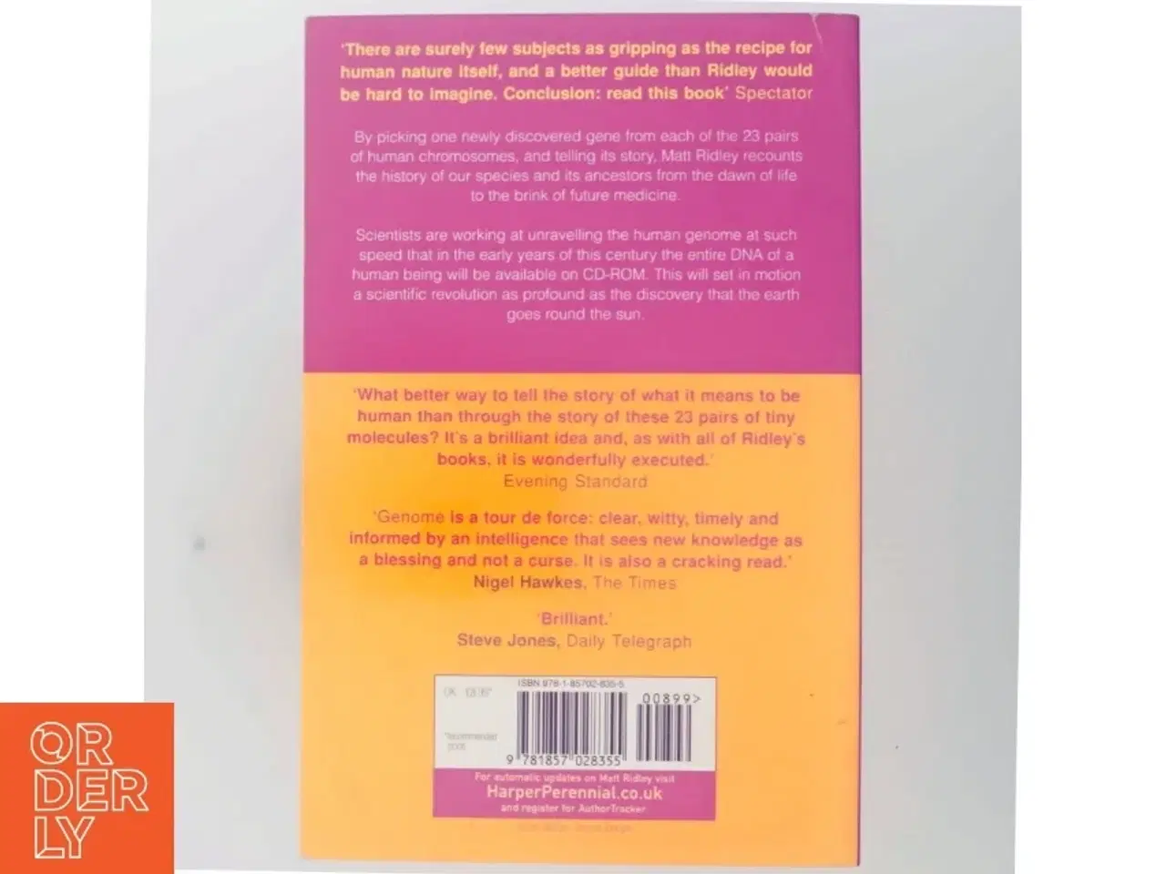 Billede 3 - Genome : the autobiography of a species in 23 chapters af Matt Ridley (Bog)