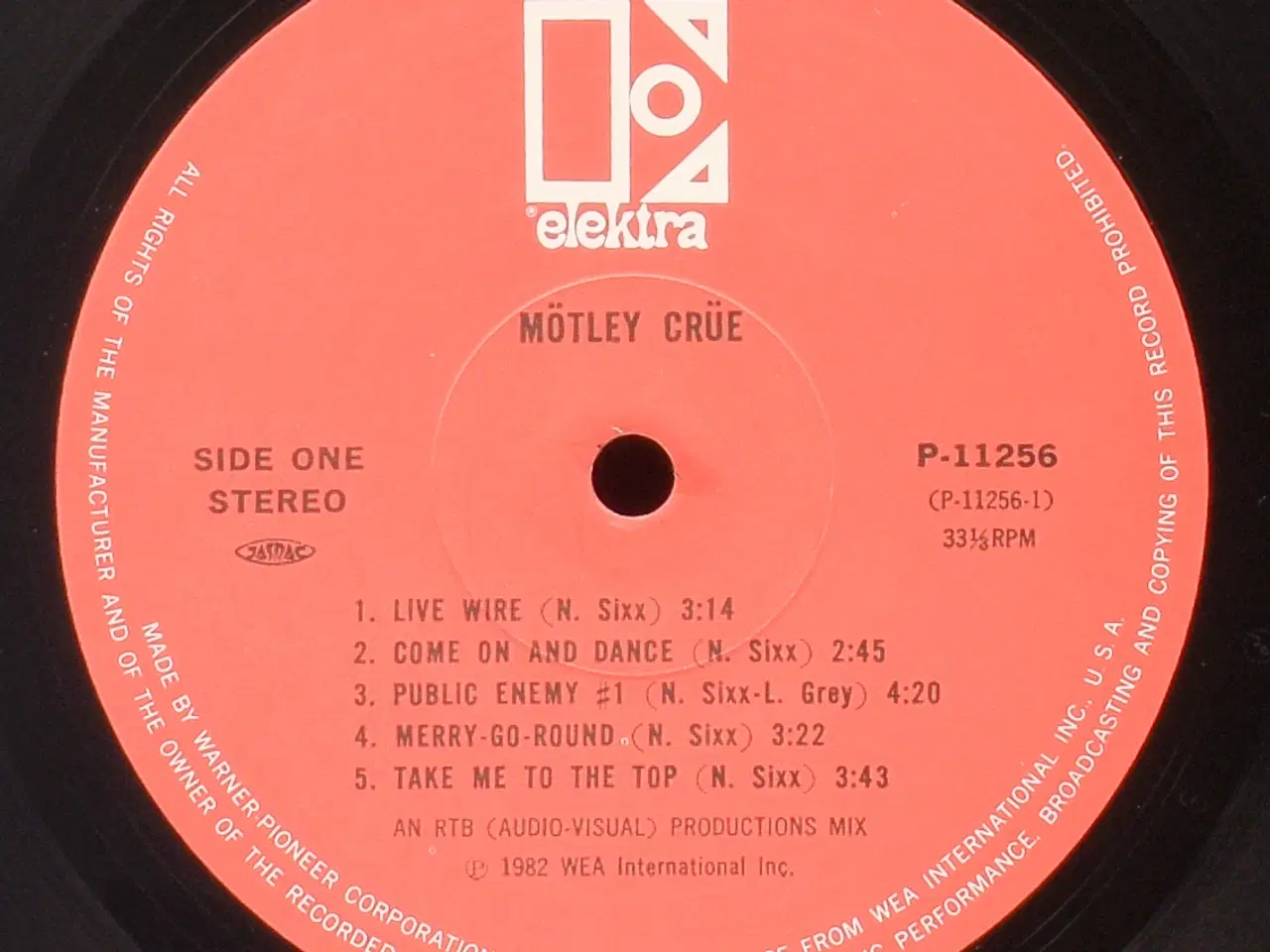 Billede 6 - Mötley Crüe – Too Fast For Love - JAPAN 1982 EX/EX