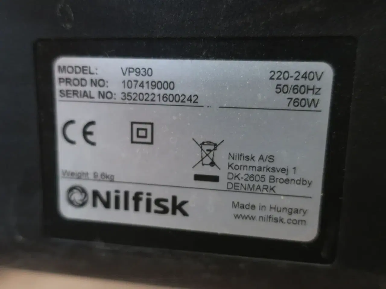 Billede 2 - Støvsuger NILFISK VP930