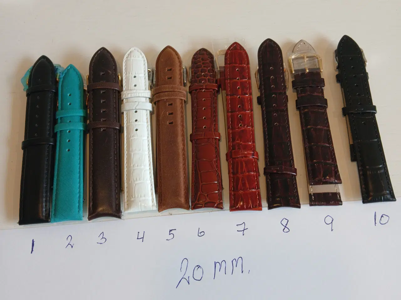 Billede 1 - Læder ur remme 18 mm og 20 mm