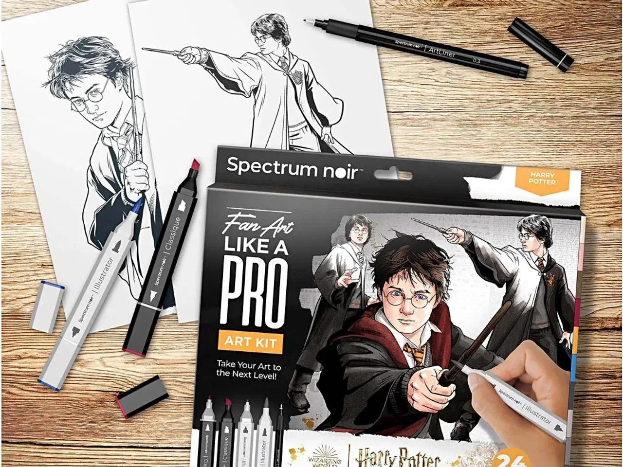Billede 1 - DIY Kit Illustration, Harry Potter, ass. farver, 1 pk.