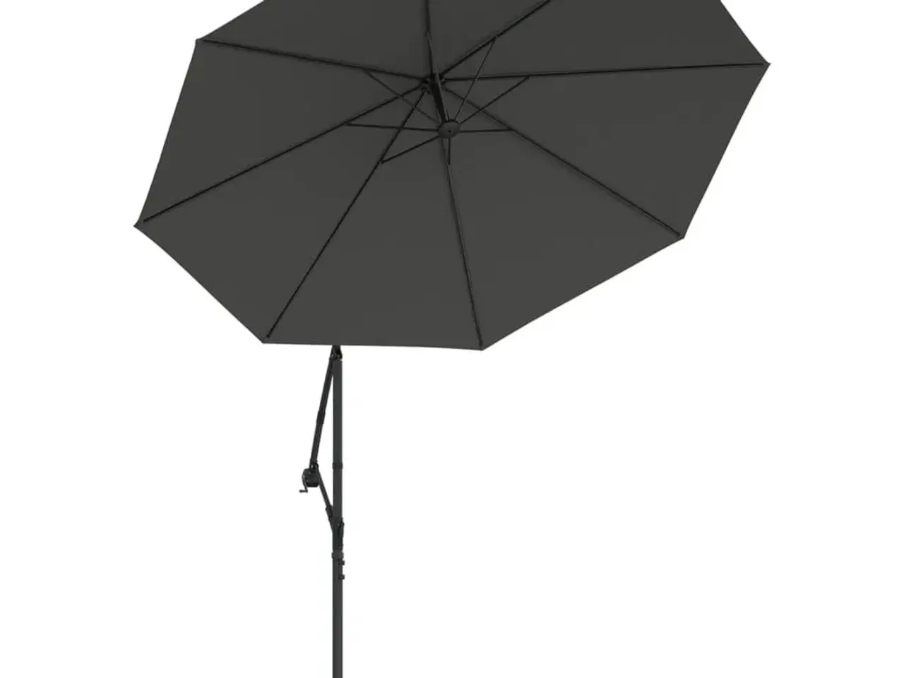 Billede 5 - Hængeparasol med LED-lys og stålstang 300 cm antracitgrå