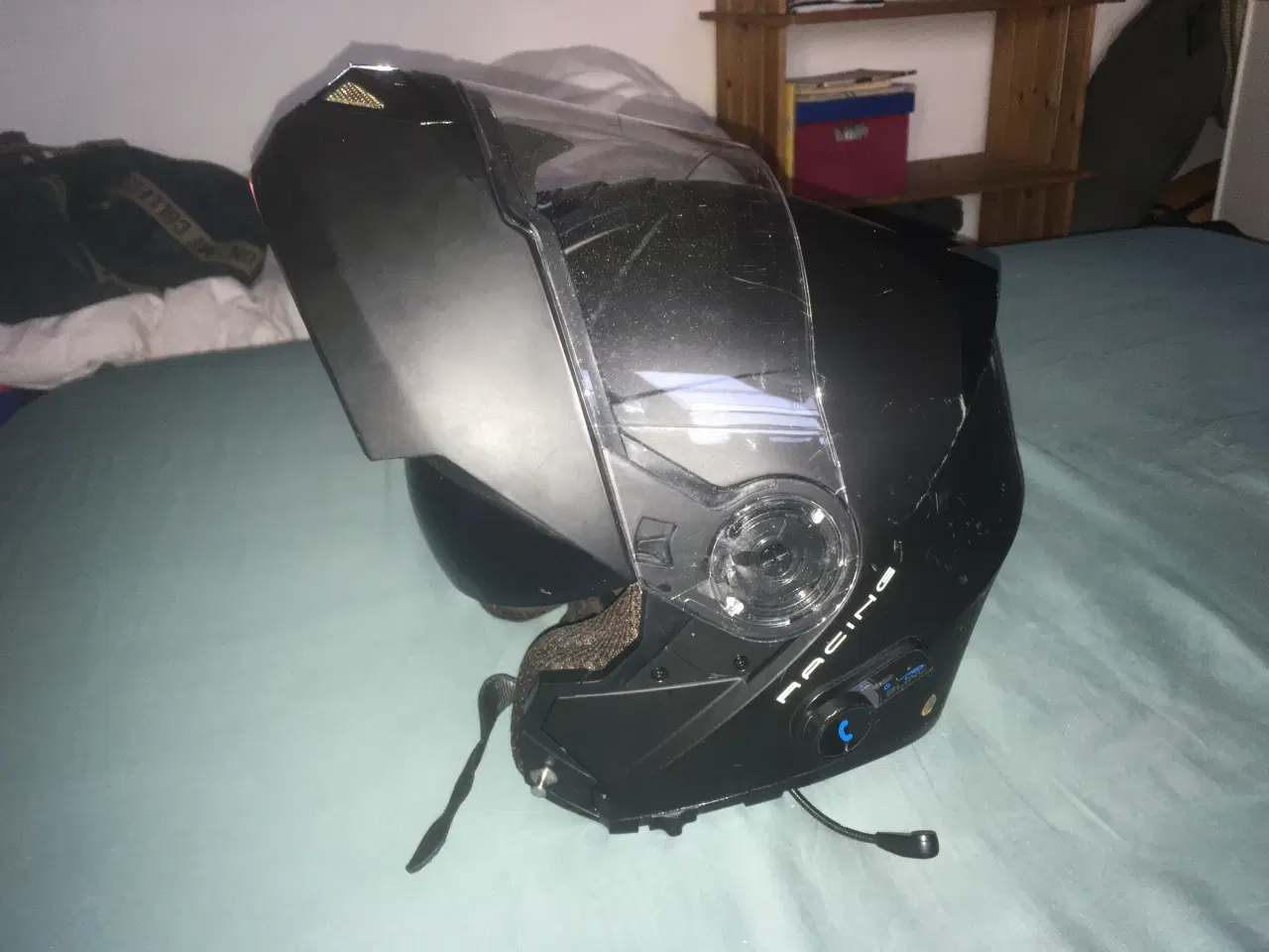 Billede 4 - Flip-up hjelm XL, styrtefri, næsten ny