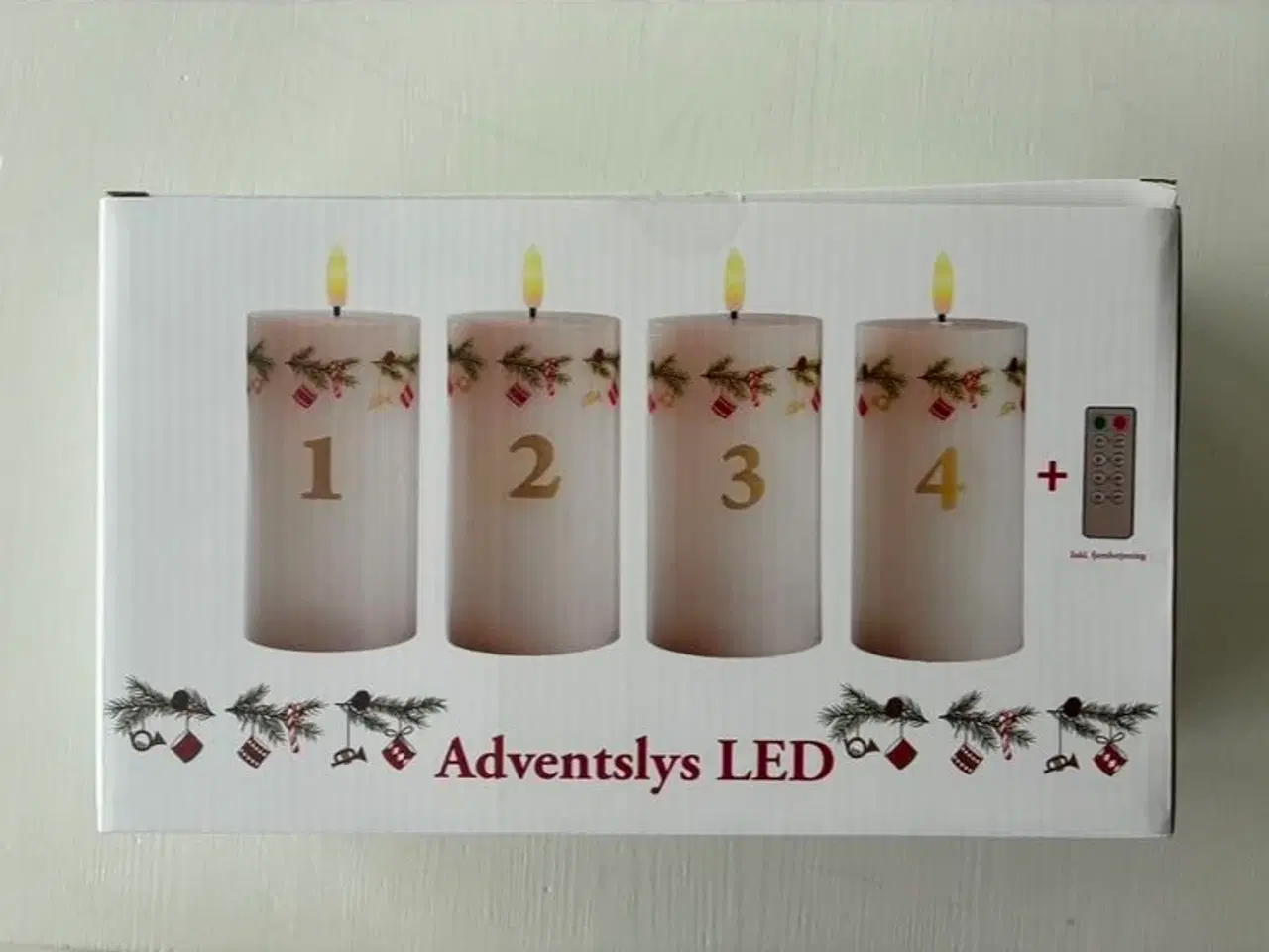 Billede 2 - Søde adventslys LED med fjernbetjening - fra Den