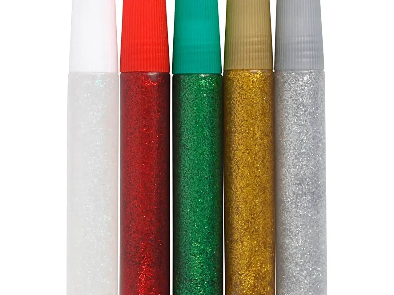 Billede 1 - Glitterlim, ass. farver, 5x10ml/ 1 pk.