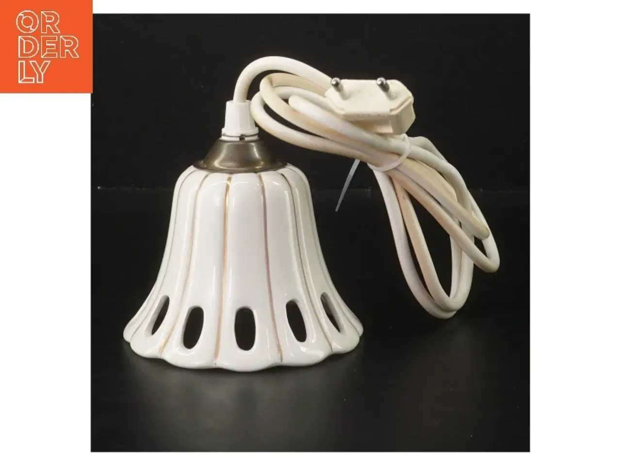 Billede 1 - Hængelampe i keramisk design (str. Ø 10,5 cm)