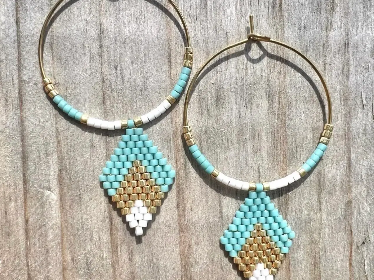 Billede 1 - Øreringe, håndlavede 