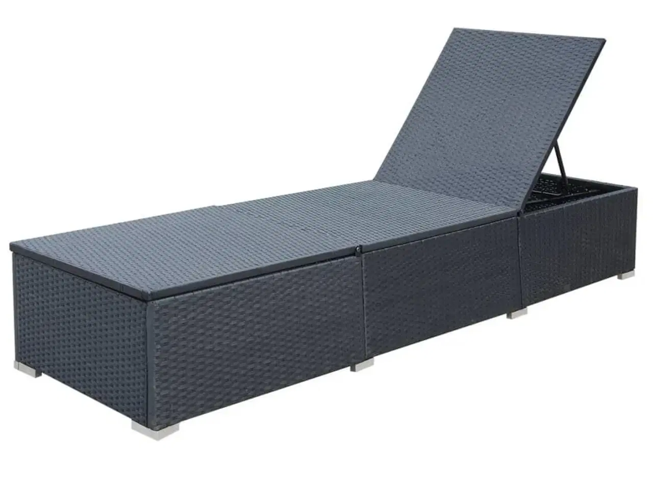 Billede 7 - Liggestol med hynde polyrattan sort