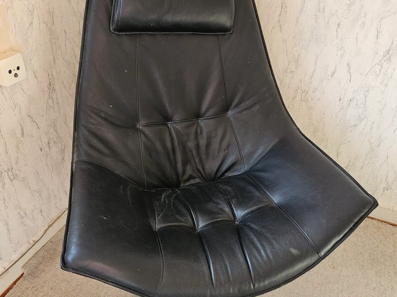 Billede 1 - Lædersofa og stol 