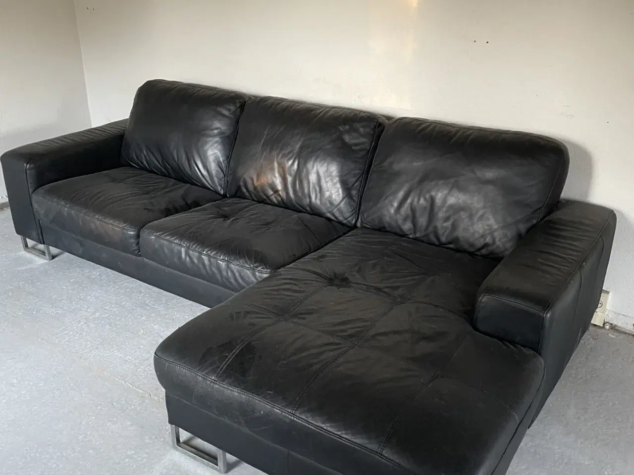 Billede 1 - læder sofa