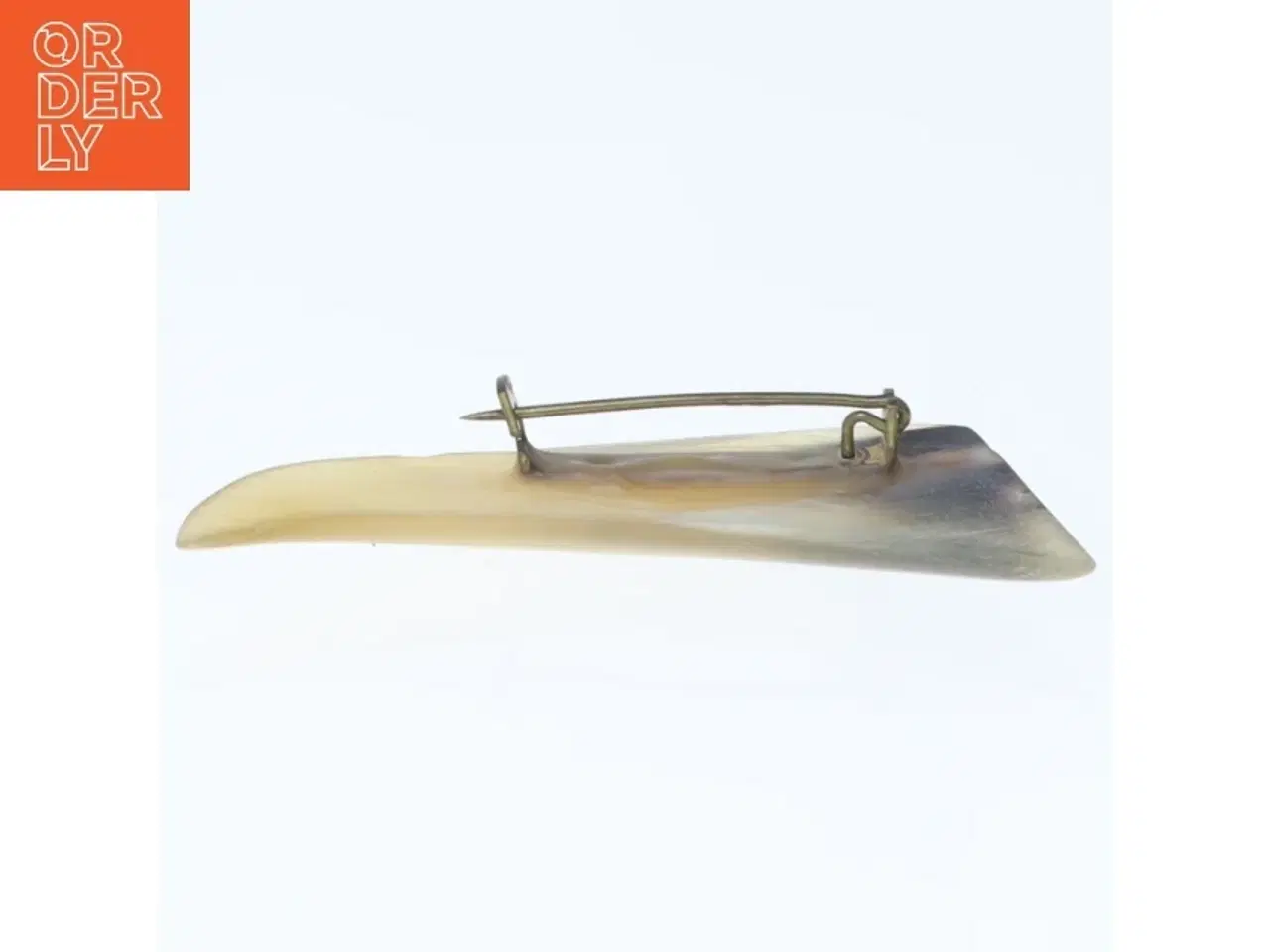 Billede 2 - Hornformet broche (str. 6 cm)