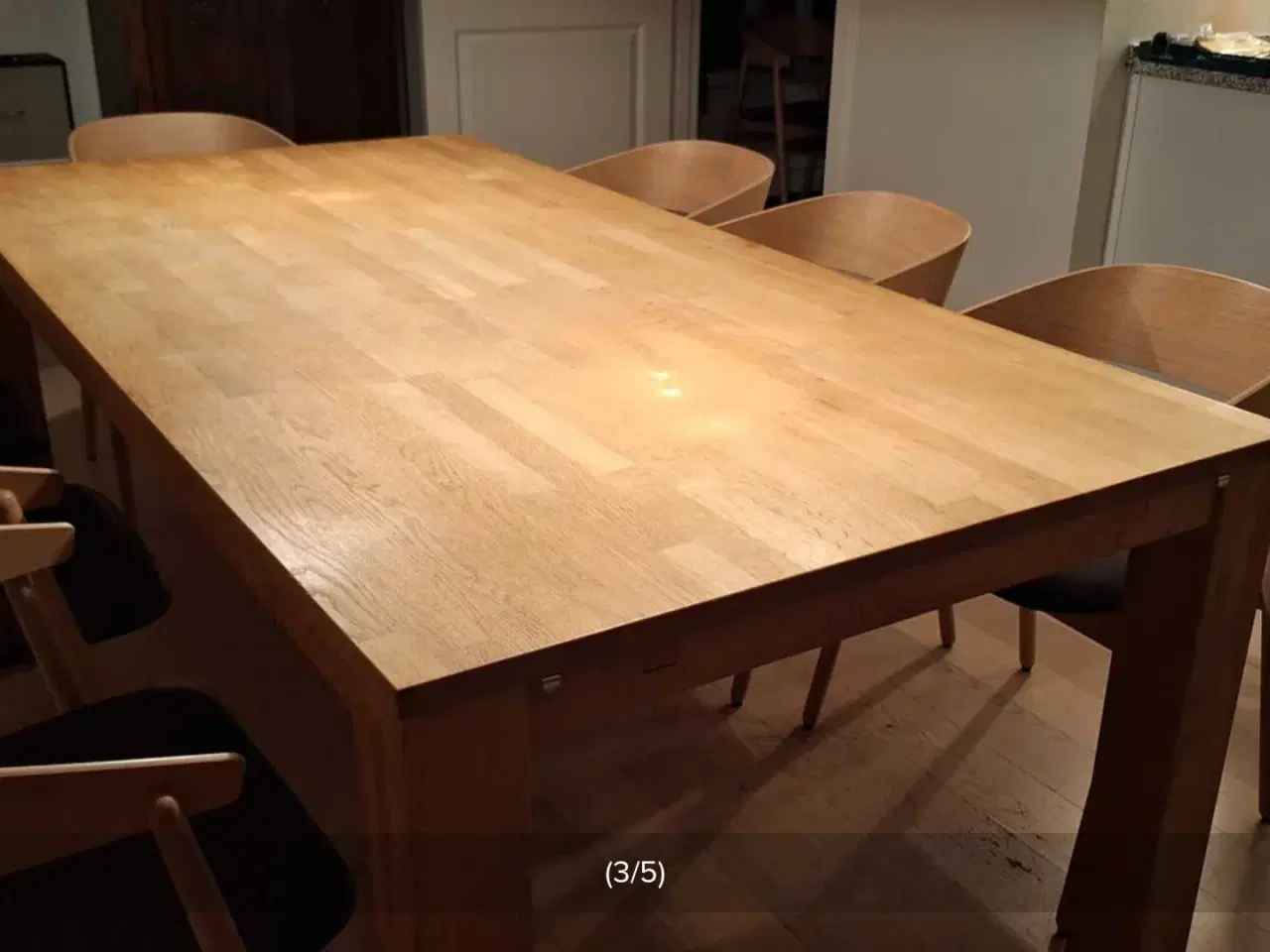 Billede 1 - Spisebord massiv eg