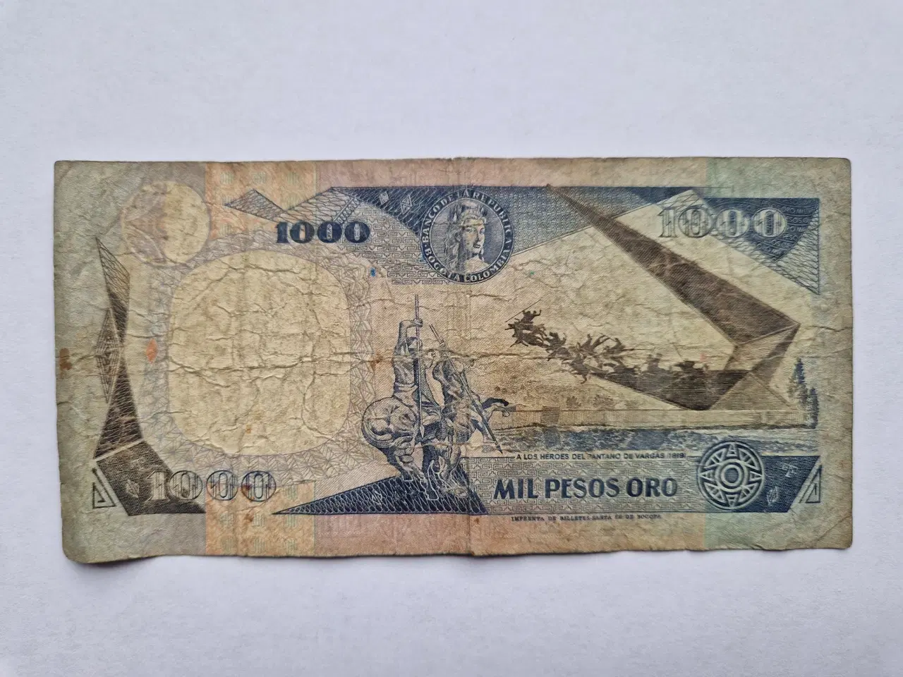 Billede 2 - 1000 Pesos Oro 1993 Colombia