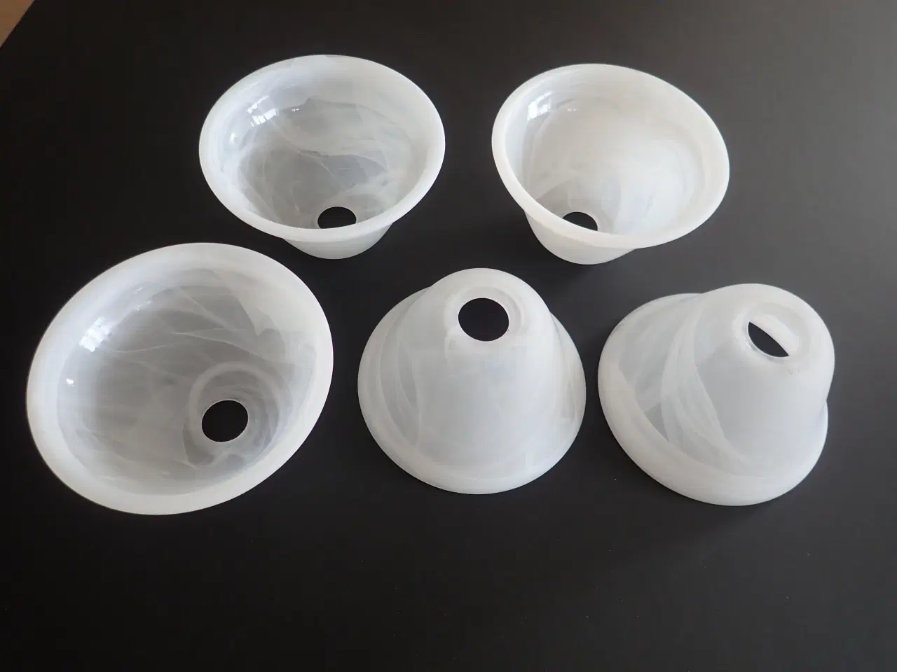 Billede 1 - Lampeskærme i frosted glas 5 stk