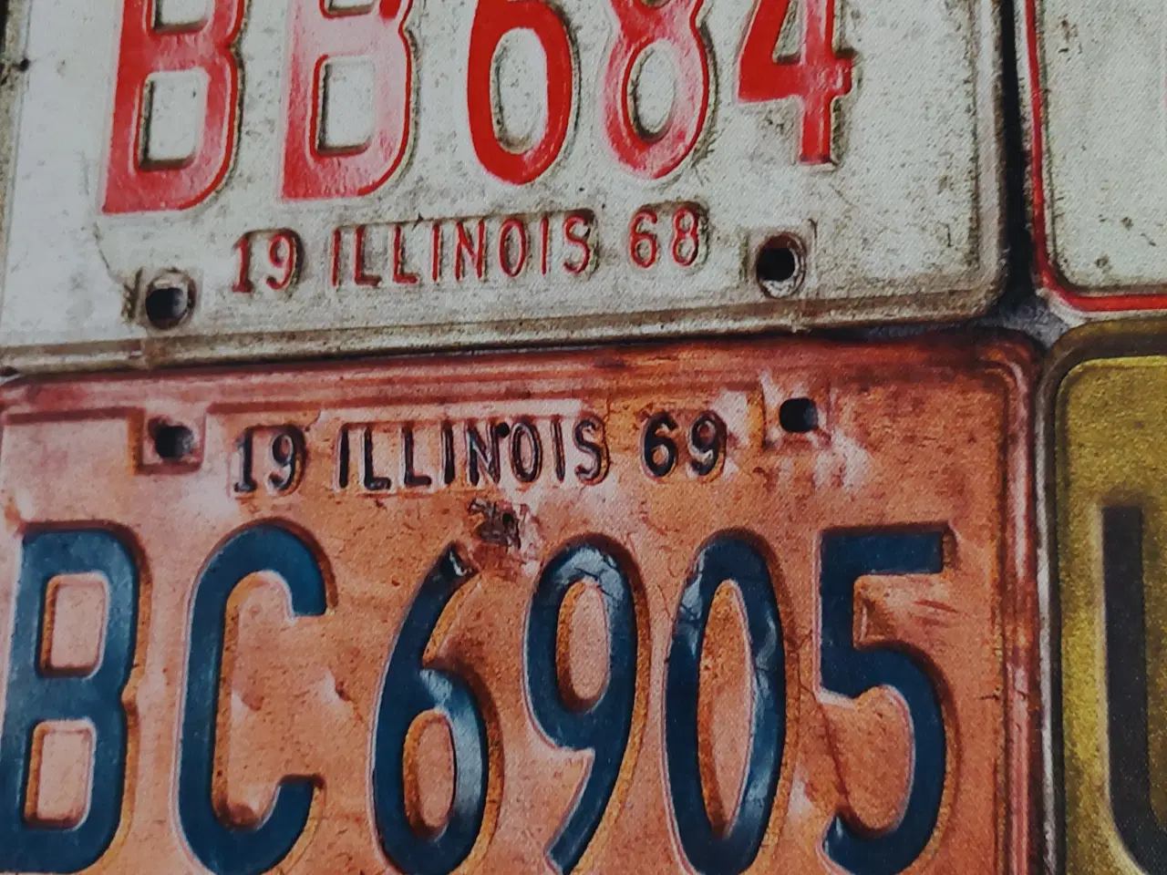 Billede 6 - billedramme med skilte fra Amerikanske nummerplade